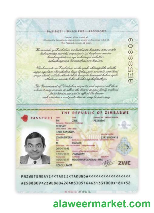 Zimbabwe passport 2023-present
